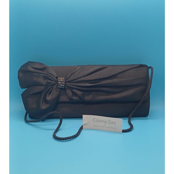 NEW Gunne Sax Black Purse Handbag Clutch Designed by Jessica McClintock - Picture 9 of 14